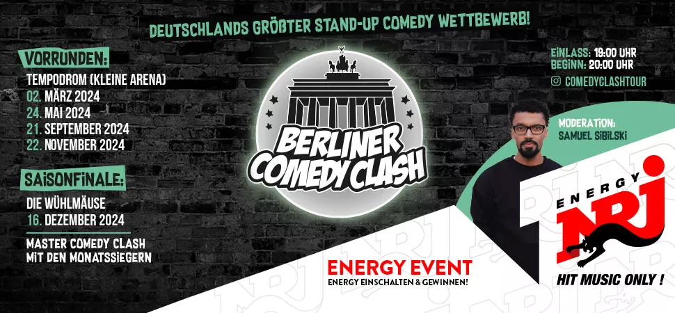 ENERGY präsentiert den Berliner Comedy Clash 2024