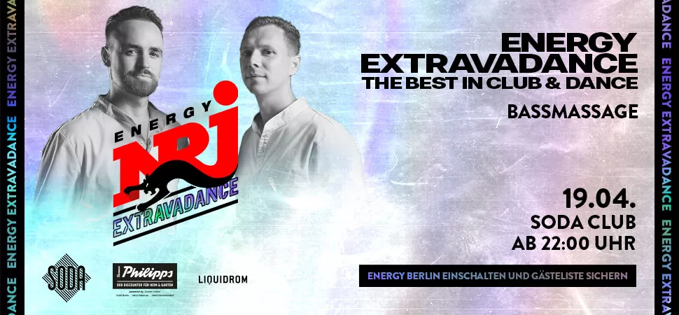 ENERGY EXTRAVADANCE PARTY im Soda Club - 19.04. ENERGY EXTRAVADANCE PARTY im Soda Club - 19.04.