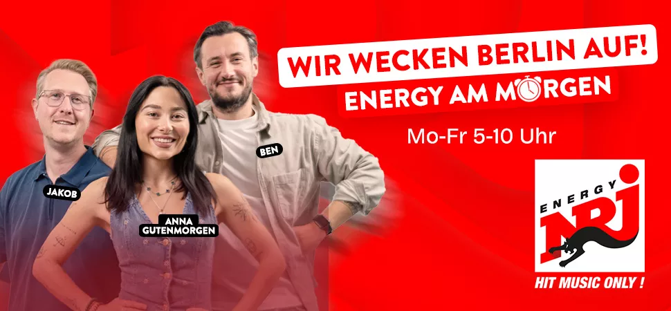 ENERGY am Morgen mit Anna Gutenmorgen, Jakob und Ben ENERGY am Morgen mit Anna Gutenmorgen, Jakob und Ben
