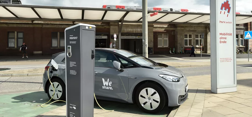 hvv switch wird e-mobil WeShare Fahrzeug