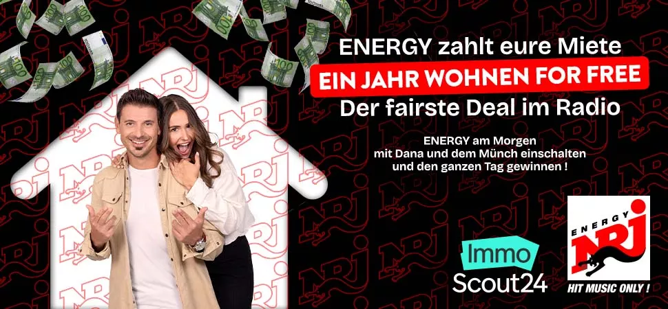 Grafik mit viel Text und einem Foto von zwei Moderatoren in einem Haus