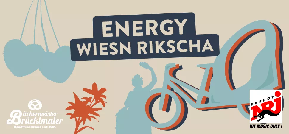 Die ENERGY Wiesn Rikscha mit Bäckermeister Brücklmaier