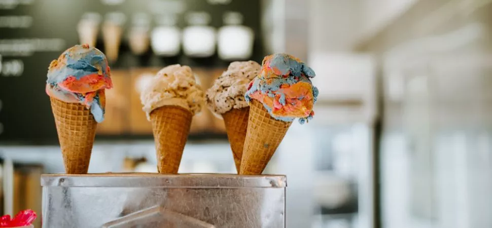 Eis in der Waffel Eis in der Waffel