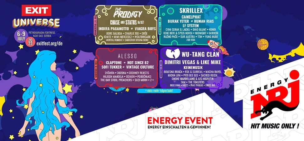 ENERGY präsentiert das Exit Festival 2023