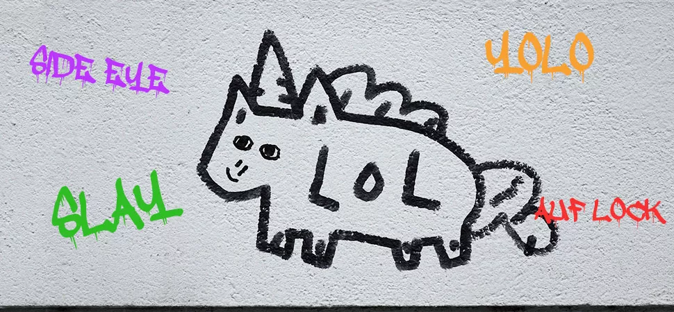 Einhorn mit den Jugendwörtern
