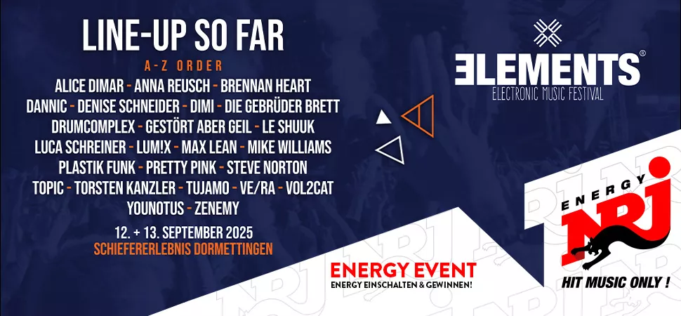 ELEMENTS Festival 2025 - Line Up 2 ELEMENTS Festival 2025 - Line Up 2