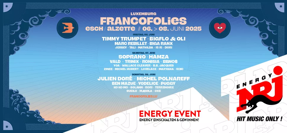 Francofolies 2025 präsentiert von ENERGY Francofolies 2025 präsentiert von ENERGY