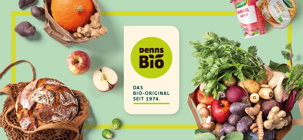Verschiedene Lebensmittel von Denns BioMarkt