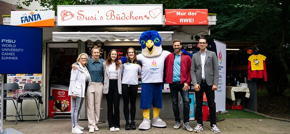 Pressekonferenz mit Maskottchen der Rhine-Ruhr 2025 FISU World University Games Pressekonferenz mit Maskottchen der Rhine-Ruhr 2025 FISU World University Games
