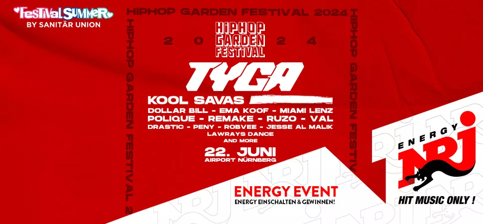 HipHop Garden Festival 2024 mit Tyga HipHop Garden Festival 12.2023 Header 970