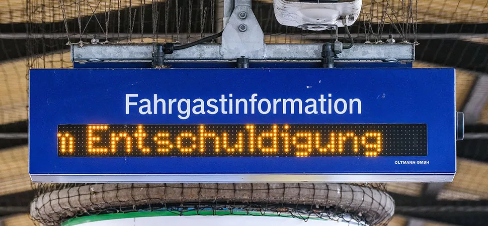 Fahrgastinformation Entschuldigung