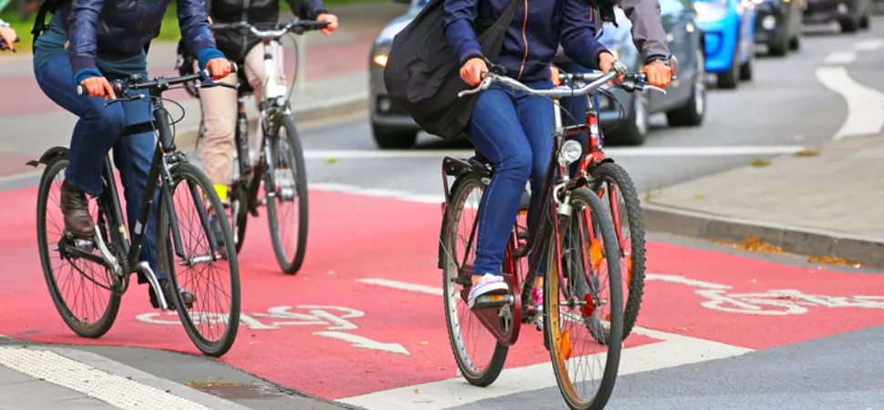 Radfahrer im Straßenverkehr