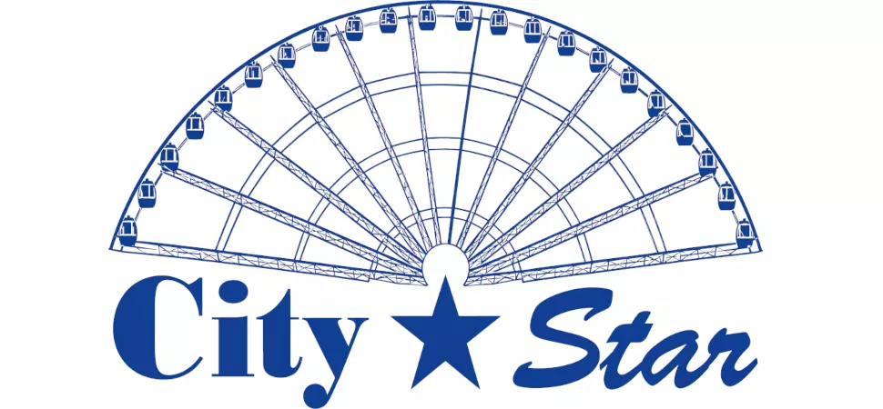 Ein Riesenrad mit dem Schriftzug City Star