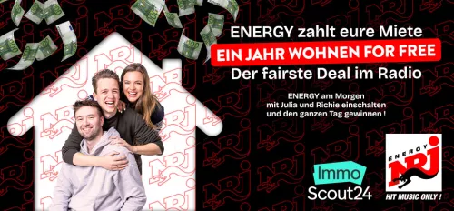 Grafik mit viel Text und einem Foto von drei Moderatoren in einem Haus