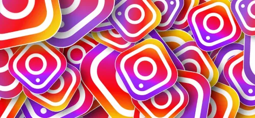 Viele Instagram Logos über- und nebeneinander