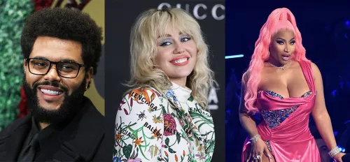 The Weeknd, Miley Cyrus und Nicki Minaj