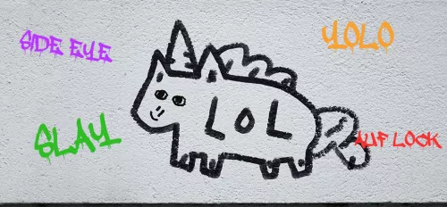 Einhorn mit den Jugendwörtern