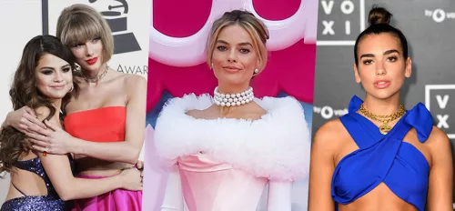 Taylor Swift mit Selena Gomez, Margot Robbie und Dua Lipa