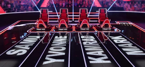 Vier leere Coaching-Stühle bei "The Voice of Germany"