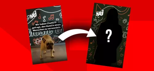 ChatGPT verwandelt den Hund in einen Menschen