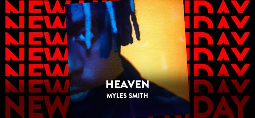 Grafik mit dem Singlecover von Myles Smith "Heaven"