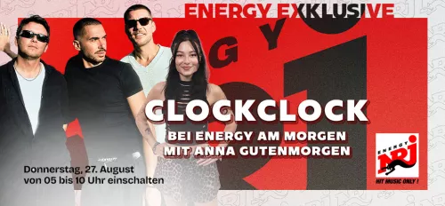Band ClockClock und Moderatorin Anna Gutenmorgen