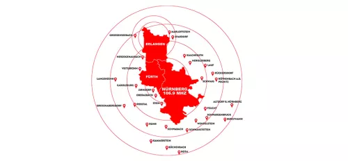 Frequenzen in Nürnberg und Umgebung.