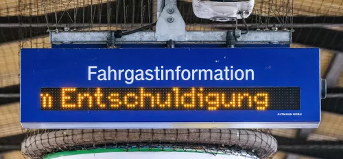 Fahrgastinformation Entschuldigung