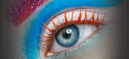 Augenmake-Up und Wimpern