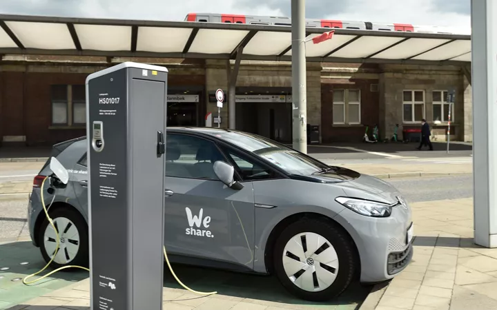 hvv switch wird e-mobil WeShare Fahrzeug