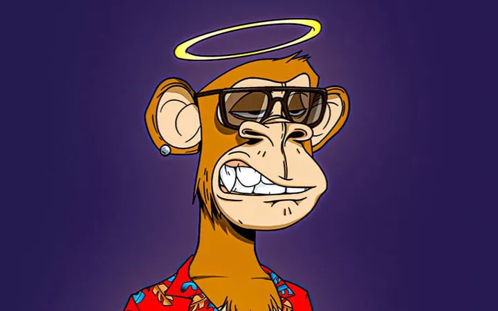 Crazy Ape Affe mit Brille und Heiligenschein