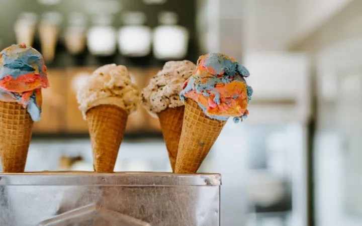 Eis in der Waffel Eis in der Waffel