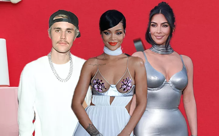 Celebrity Brands v.l.: Justin Bieber, Rihanna, Kim Kardashian