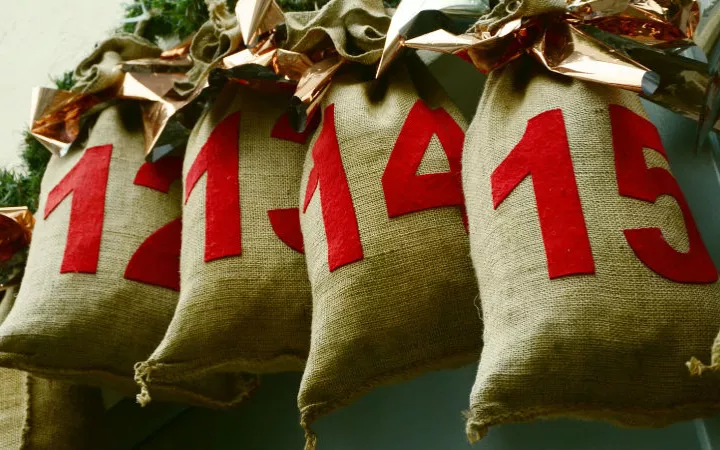 DIY Adventskalender aus Jutesäckchen