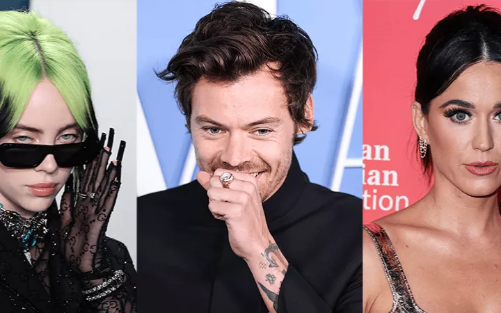 Billie Eilish, Harry Styles, Katy Perry