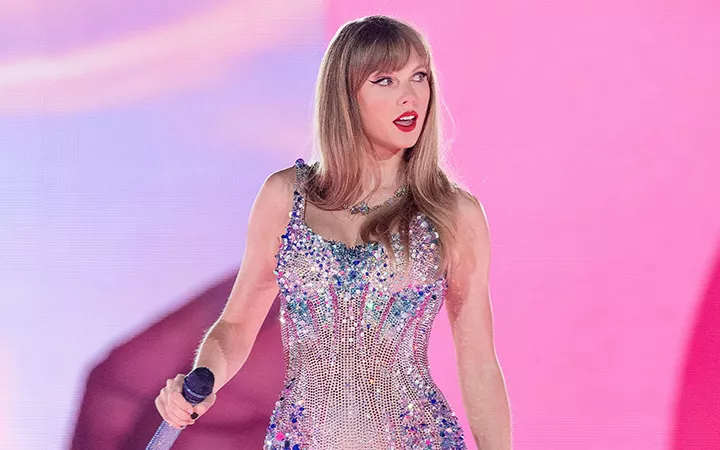 Taylor Swift auf der Bühne in Las Vegas während ihrer Eras Tour, März 2023
