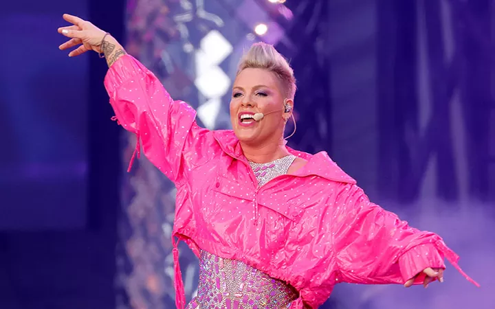 P!NK bei einem Konzert in Köln.