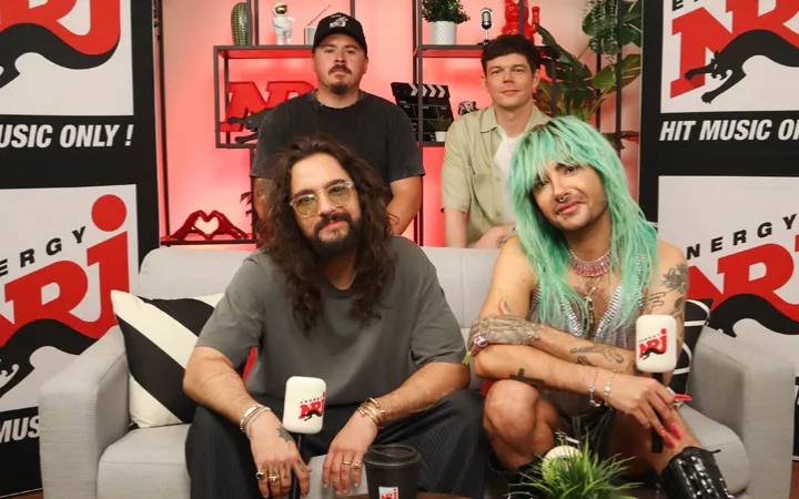 Tokio Hotel im ENERGY Interview Bill Kaulitz, Tom Kaulitz, Gustav Schäfer und Georg Listing