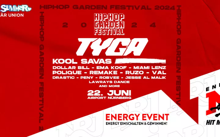 HipHop Garden Festival 2024 mit Tyga HipHop Garden Festival 12.2023 Header 970