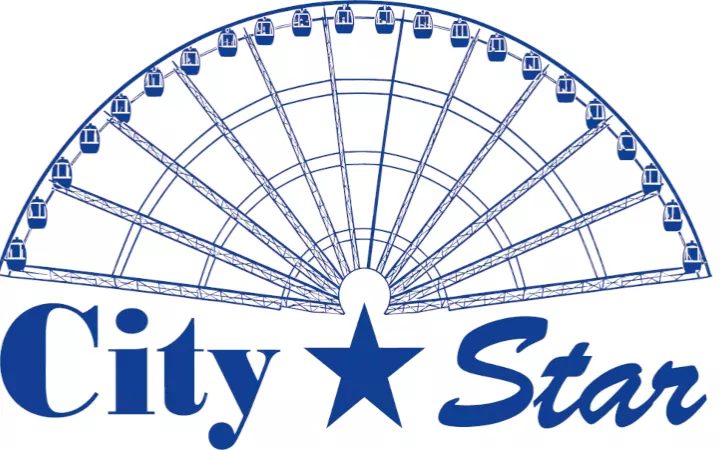 Ein Riesenrad mit dem Schriftzug City Star