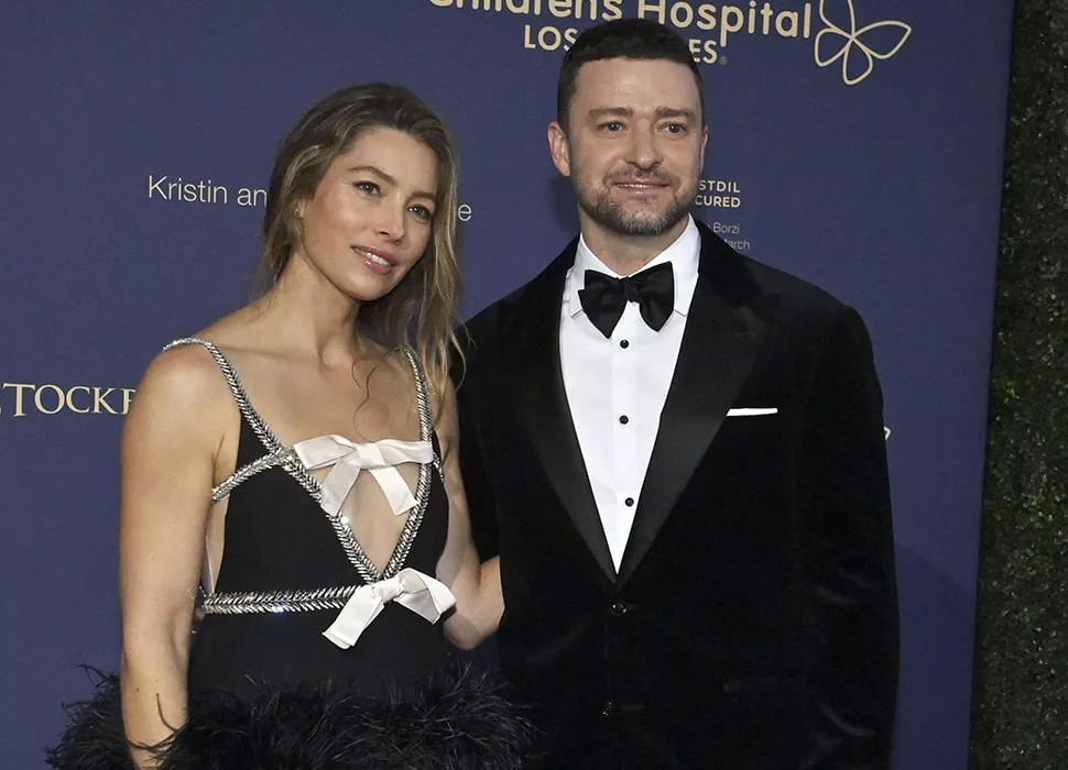 Justin Timberlake mit Jessica Biel 2022