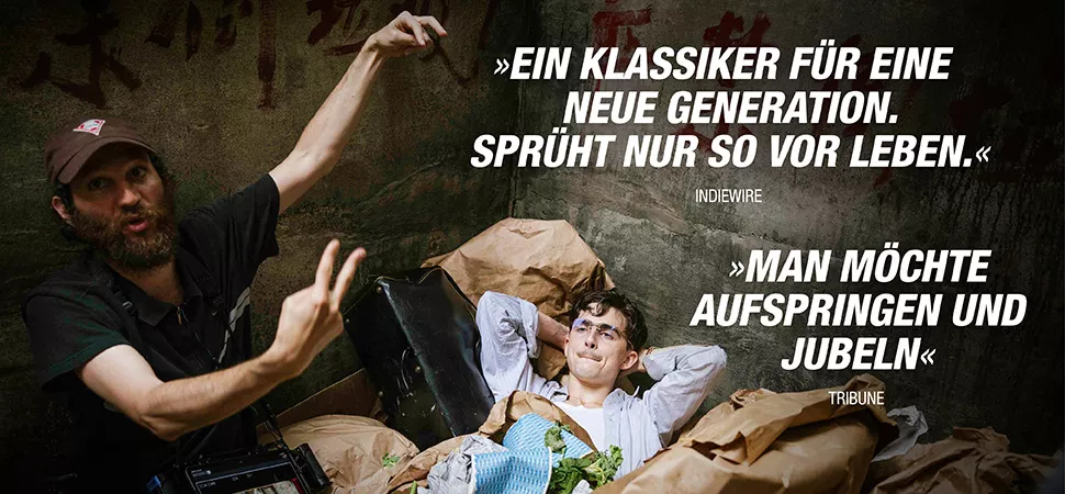 Timothee Chalamet als Marty Supreme, darüber Text