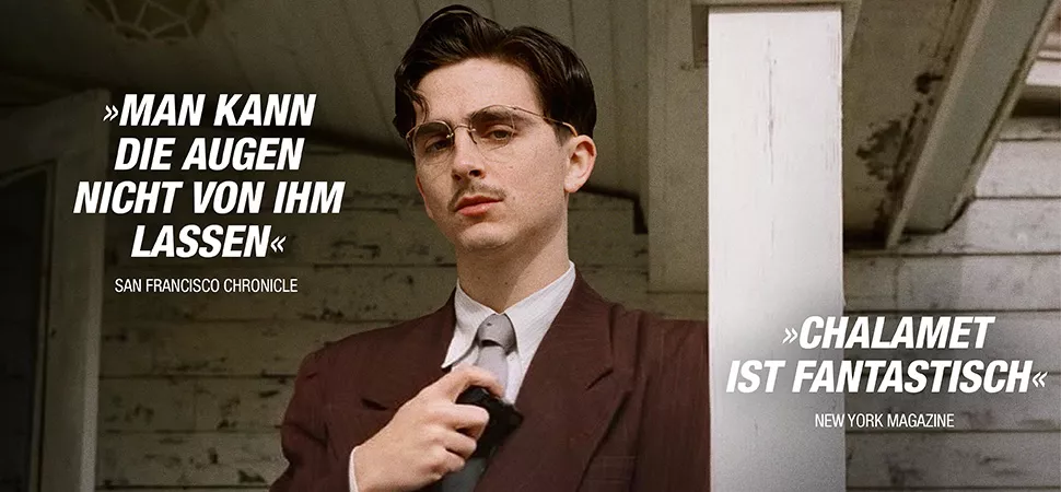 Timothee Chalamet als Marty Supreme in einem Anzug