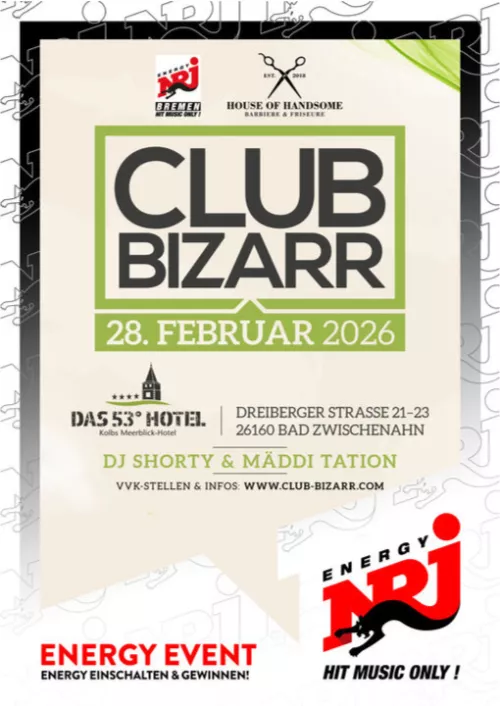 Club Bizarr Event-Ankündigung