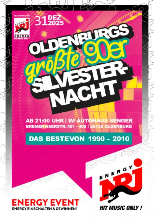 Oldenburgs größte 90er-Silvesternacht 