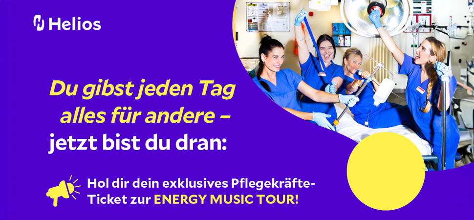 Helios Spezial-Ticket für Pflegekräfte
