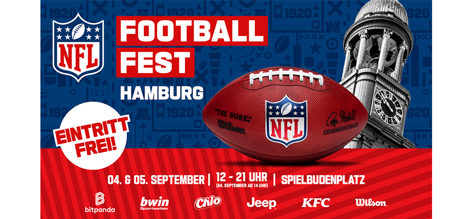 Plakat für das NFL Football Fest in Hamburg